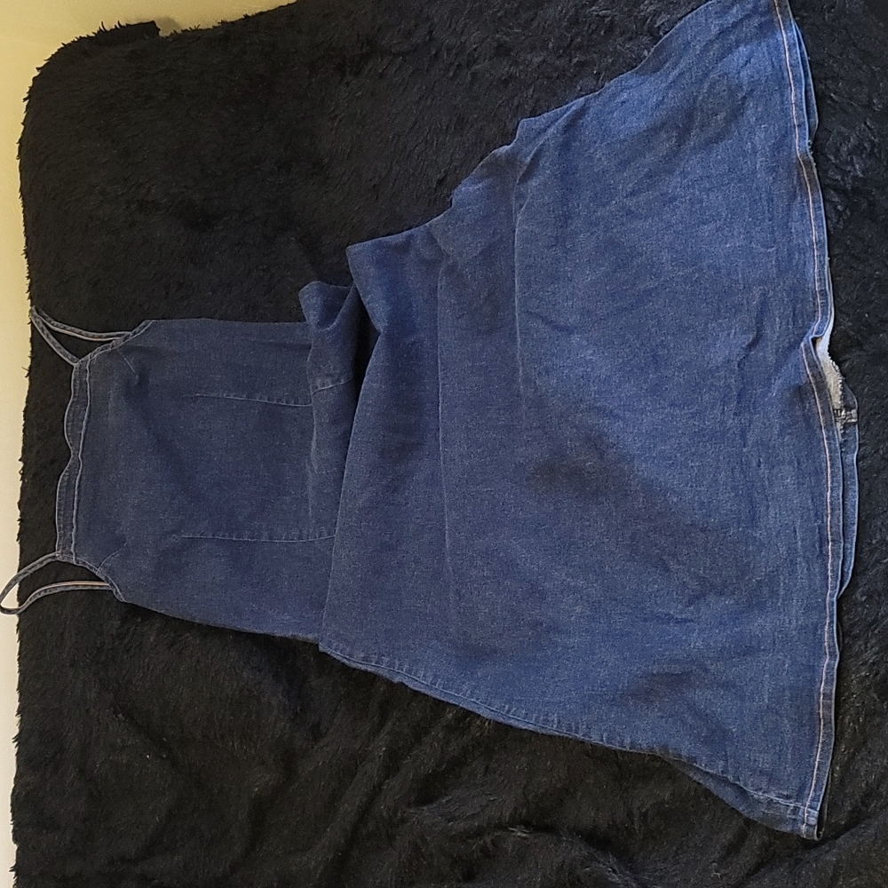 Floor length backless denim dress size 2